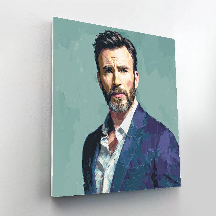 Chris Evans: Midnight Beacon Of Quiet Resolve Numbered painting kits
