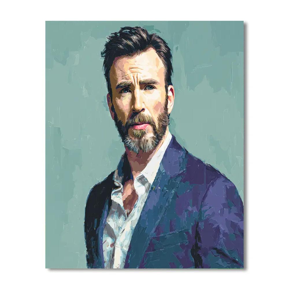 Chris Evans: Midnight Beacon Of Quiet Resolve Numbered painting kits