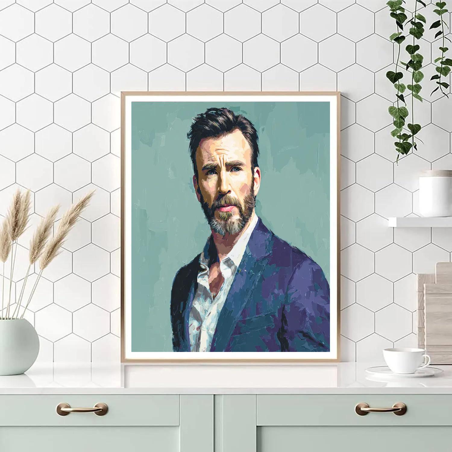 Chris Evans: Midnight Beacon Of Quiet Resolve Numbered painting kits