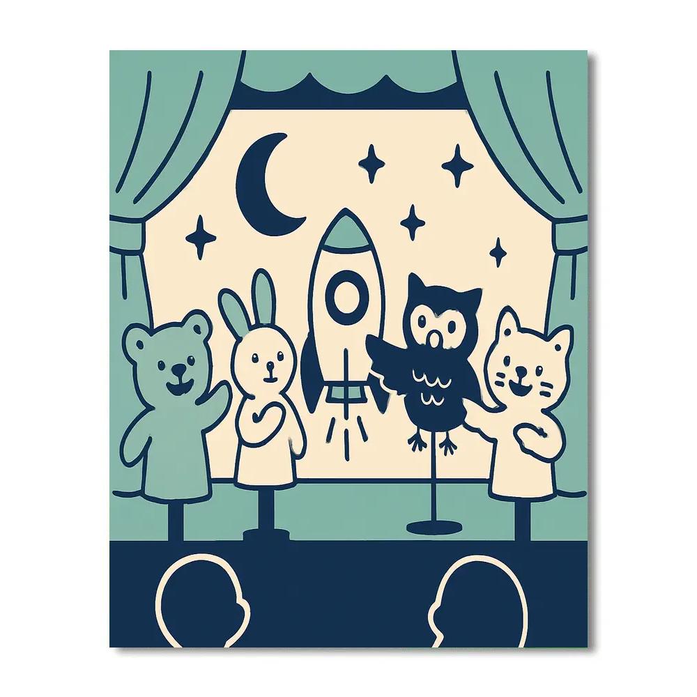 Puppet Planet Storytime paint by numbers