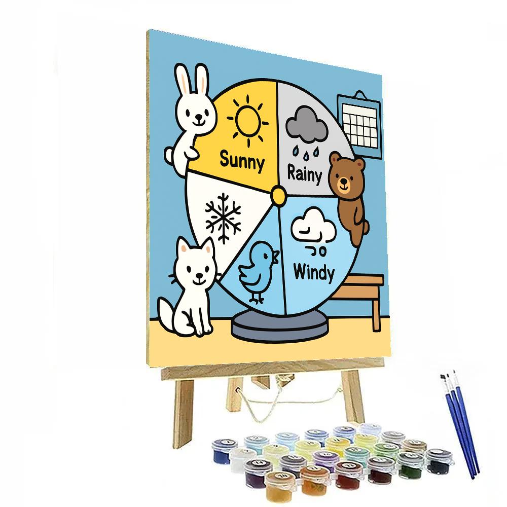 Friendly Weather Wheel DIY paint by numbers