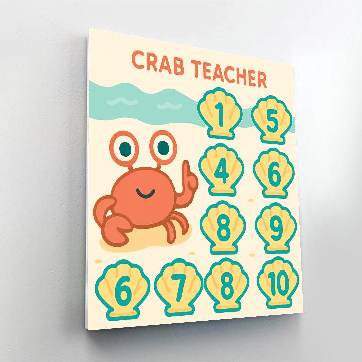 Sea School Counting Clams paint by numbers