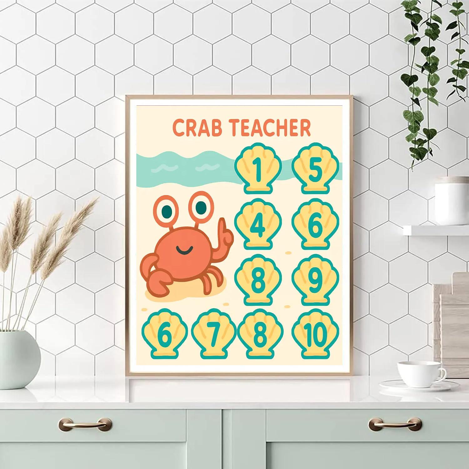 Sea School Counting Clams paint by numbers