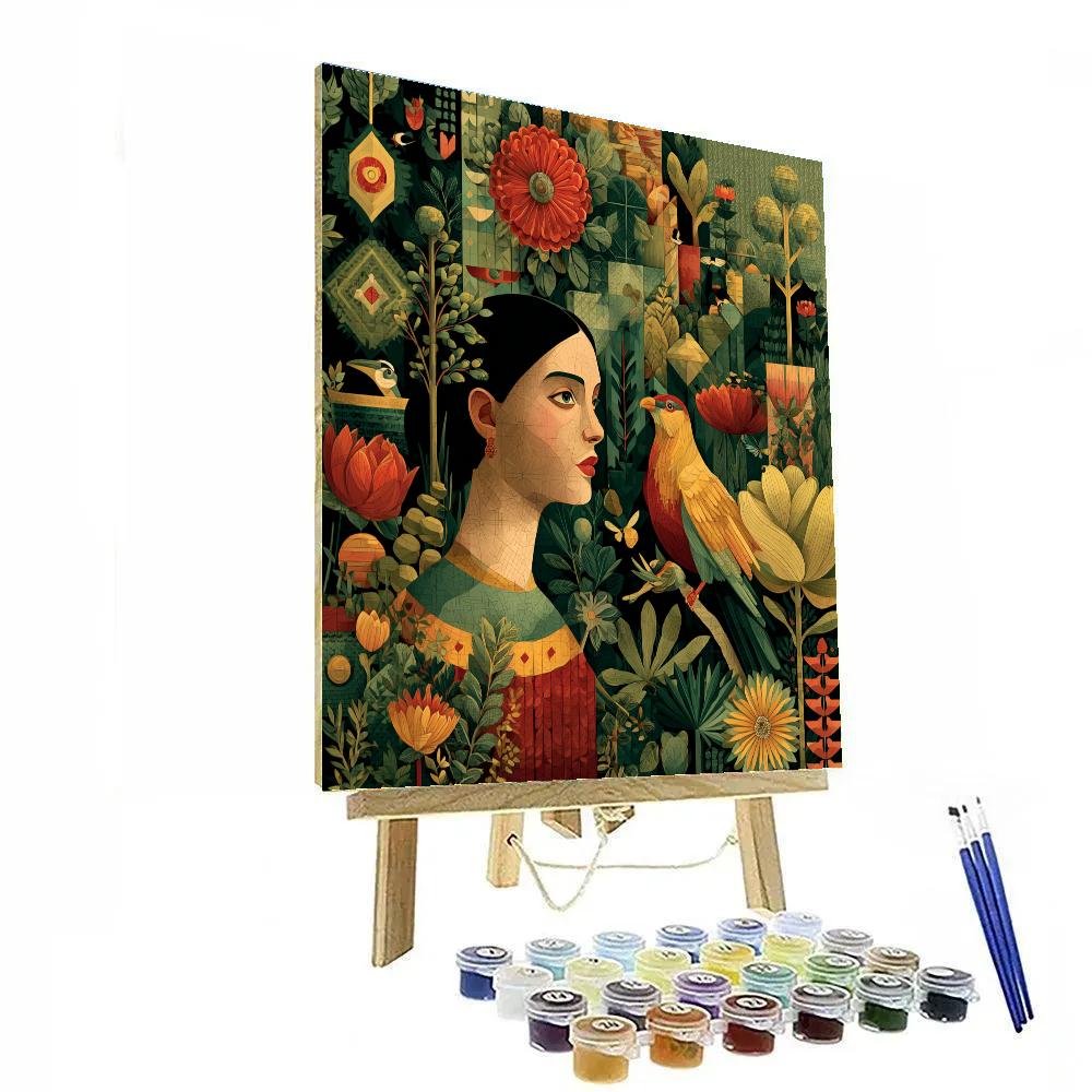 Frida Kahlo Inspired Tropical Jungle Paint by numbers kits