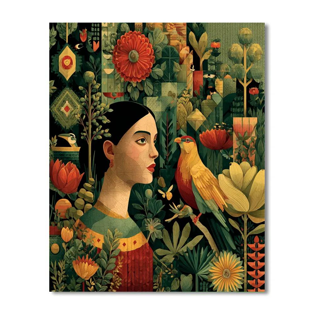 Frida Kahlo Inspired Tropical Jungle Paint by numbers kits