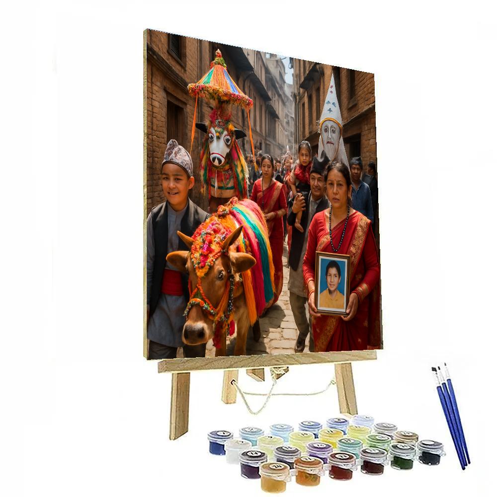 Gai Jatra Kathmandu Parade paint by numbers