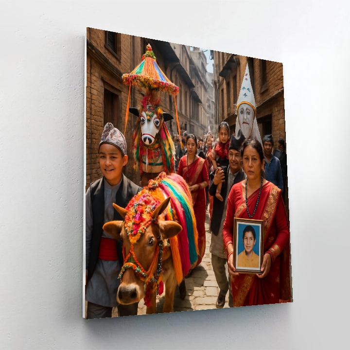 Gai Jatra Kathmandu Parade paint by numbers