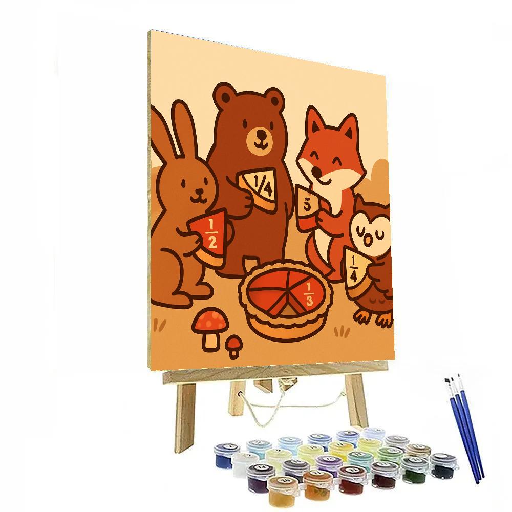 Fun Forest Fractions Paint by numbers kits