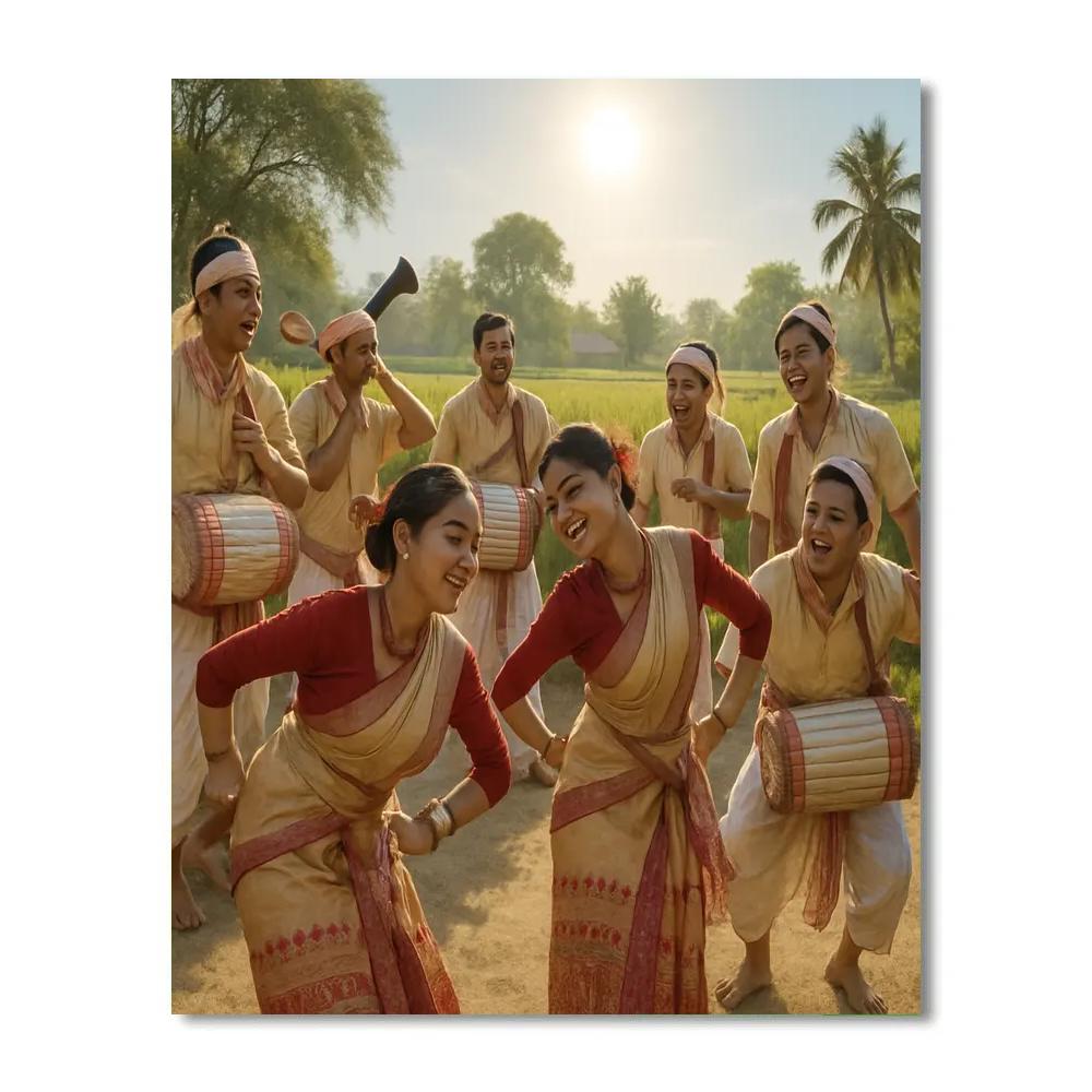 Bihu Rongali Celebration Guwahati Paint by numbers kits