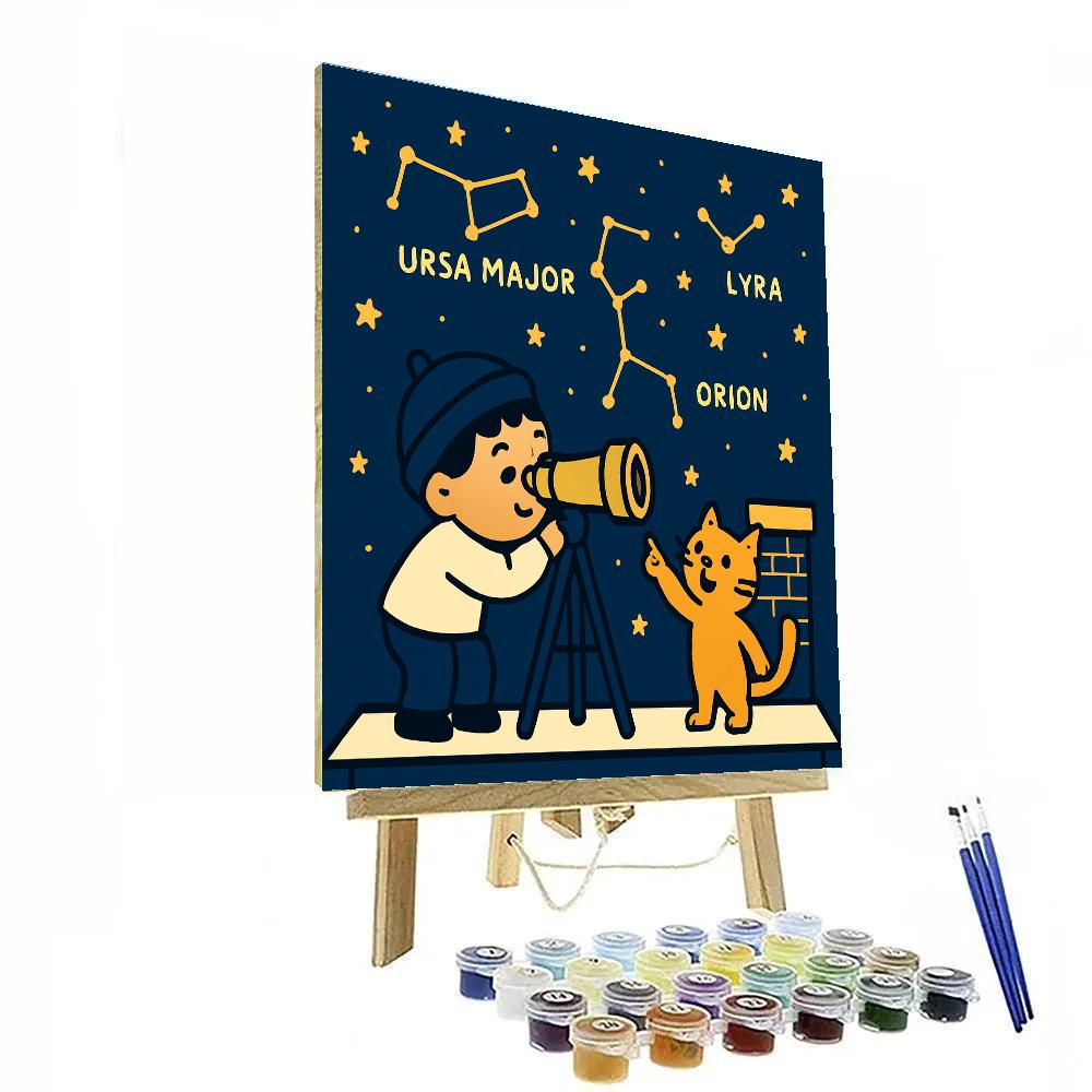 Tiny Astronomer Telescope Paint by numbers kits