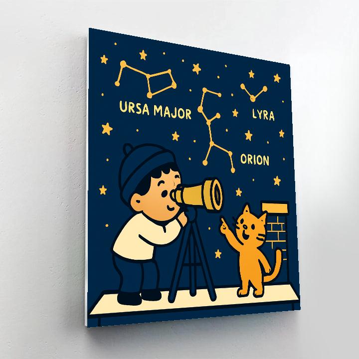 Tiny Astronomer Telescope Paint by numbers kits