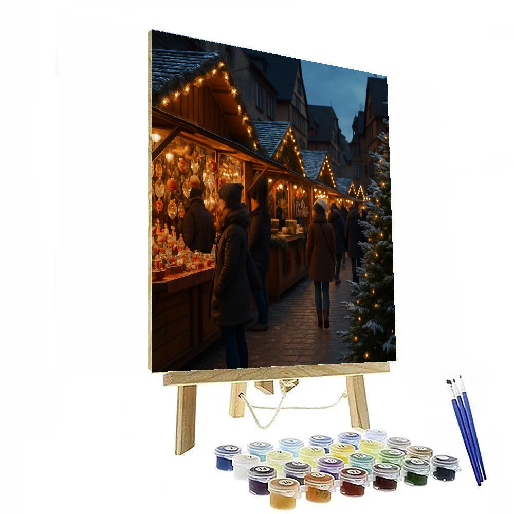 Christmas Market Strasbourg Paint by numbers art