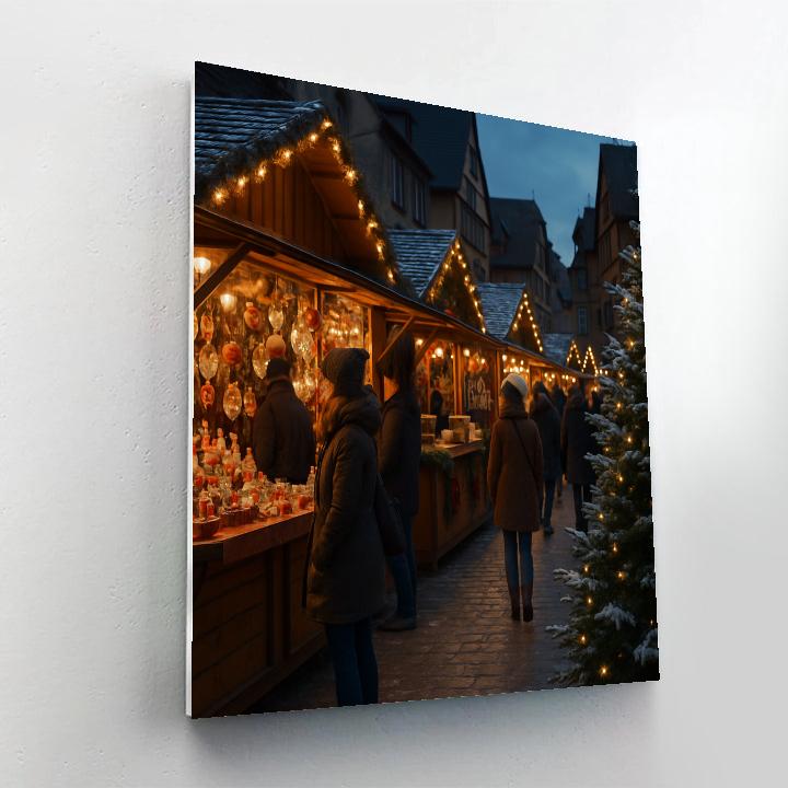 Christmas Market Strasbourg Paint by numbers art