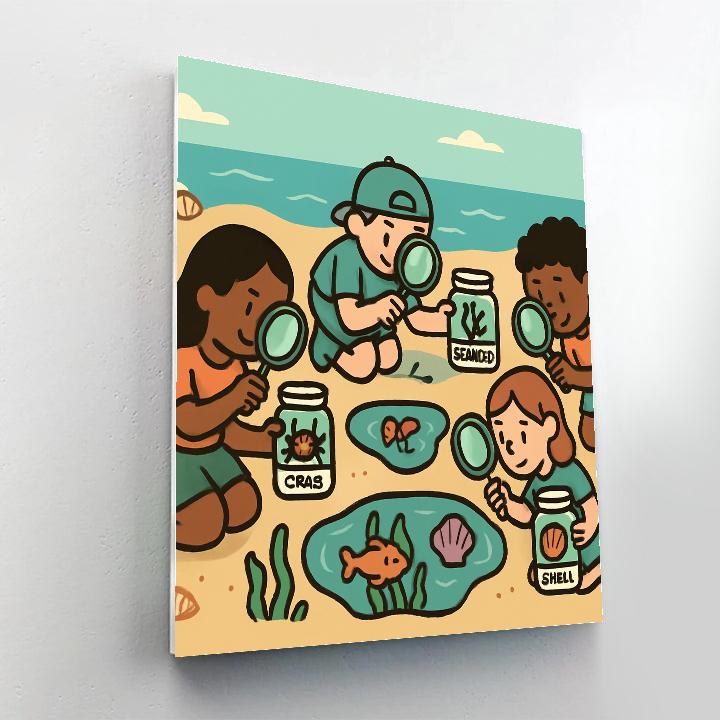 Seashore Science Lab Number painting