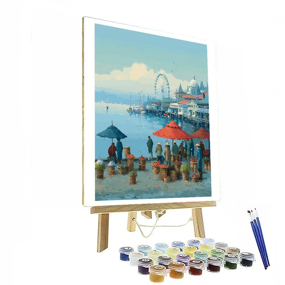 Pike Place Market Overlook Seattle United States DIY paint by numbers