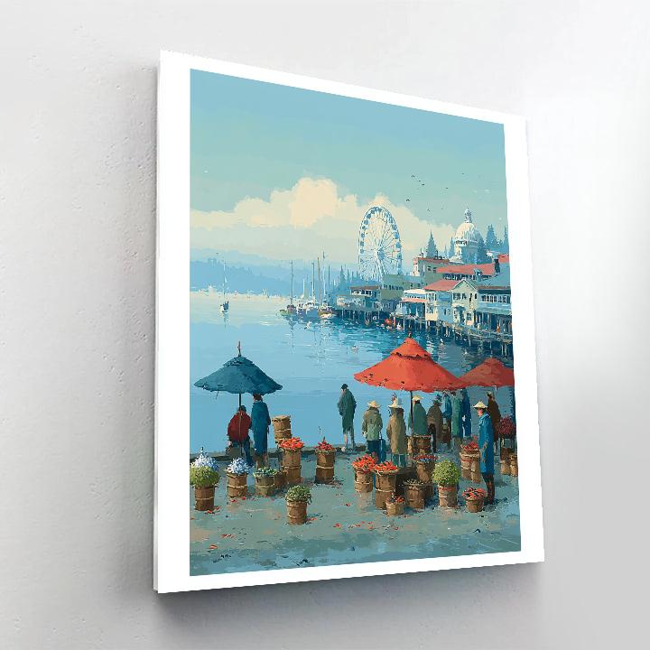 Pike Place Market Overlook Seattle United States DIY paint by numbers