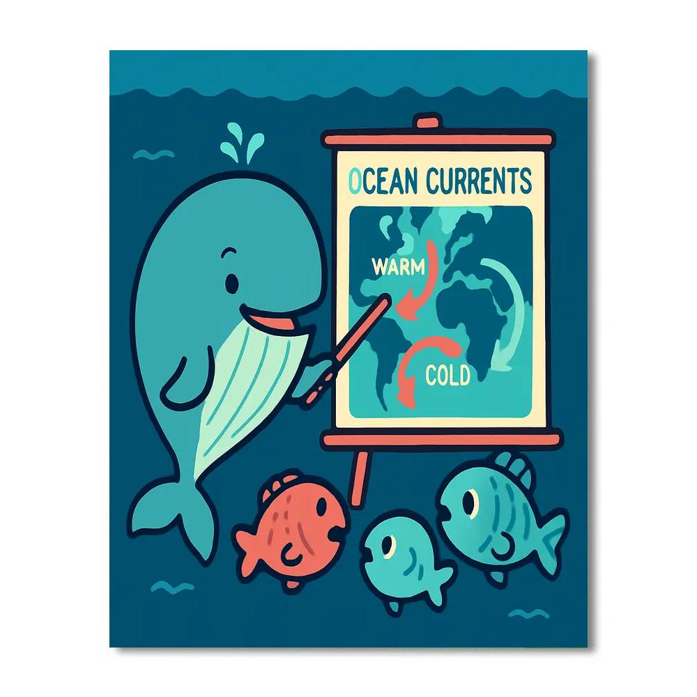 Whale Tale Story Map paint by numbers