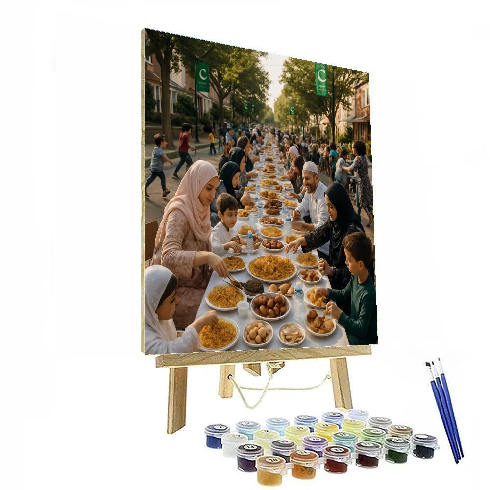 Eid Al Fitr Street Feast paint by numbers