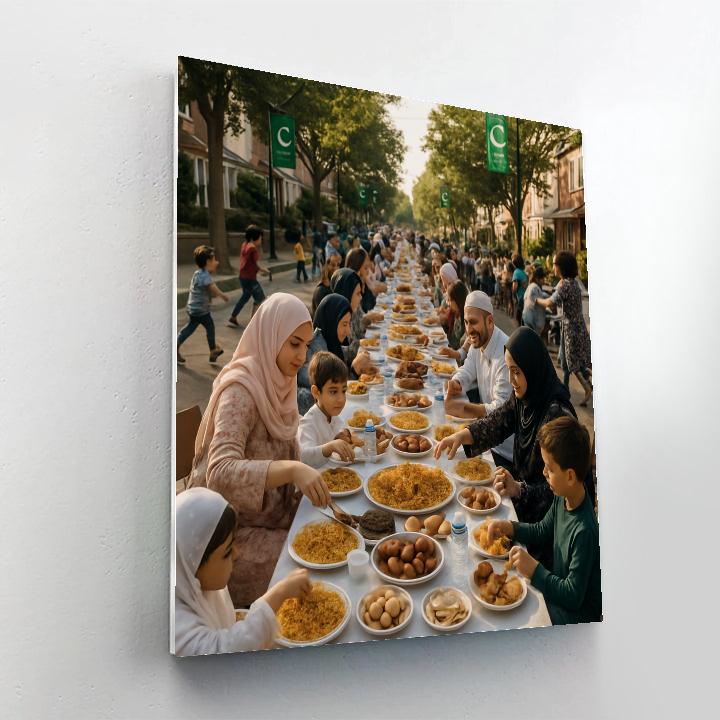 Eid Al Fitr Street Feast paint by numbers