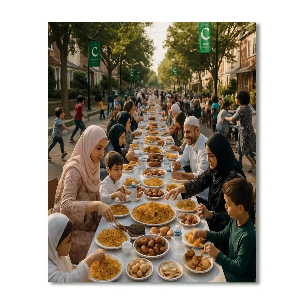 Eid Al Fitr Street Feast paint by numbers