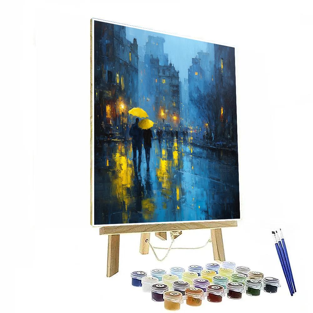 Edvard Munch Inspired Rainy Evening Paint by numbers kits