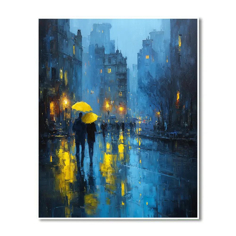 Edvard Munch Inspired Rainy Evening Paint by numbers kits