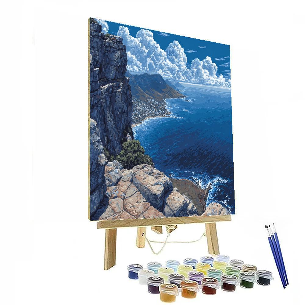 Cliffside Viewpoint Table Mountain Cape Town South Africa Paint by numbers kits