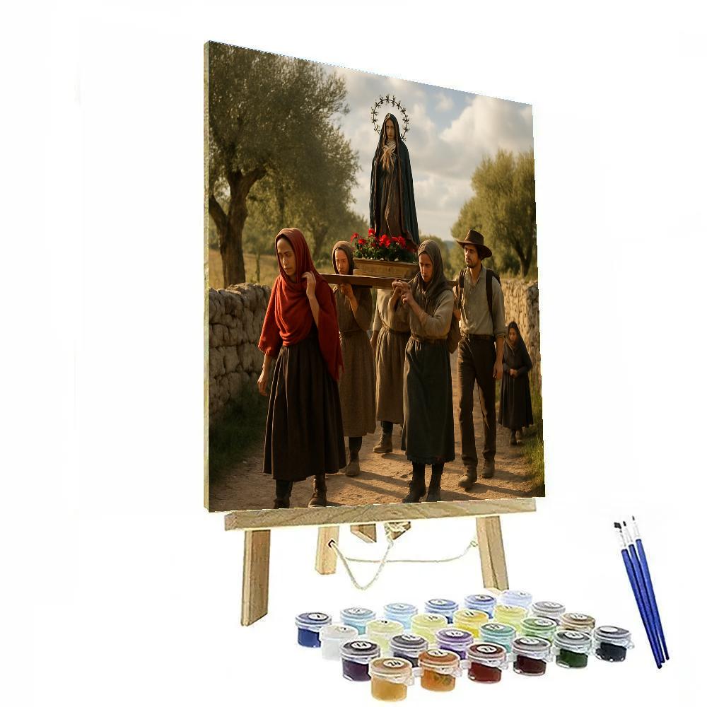 La Sainza Pilgrimage Spain Number painting