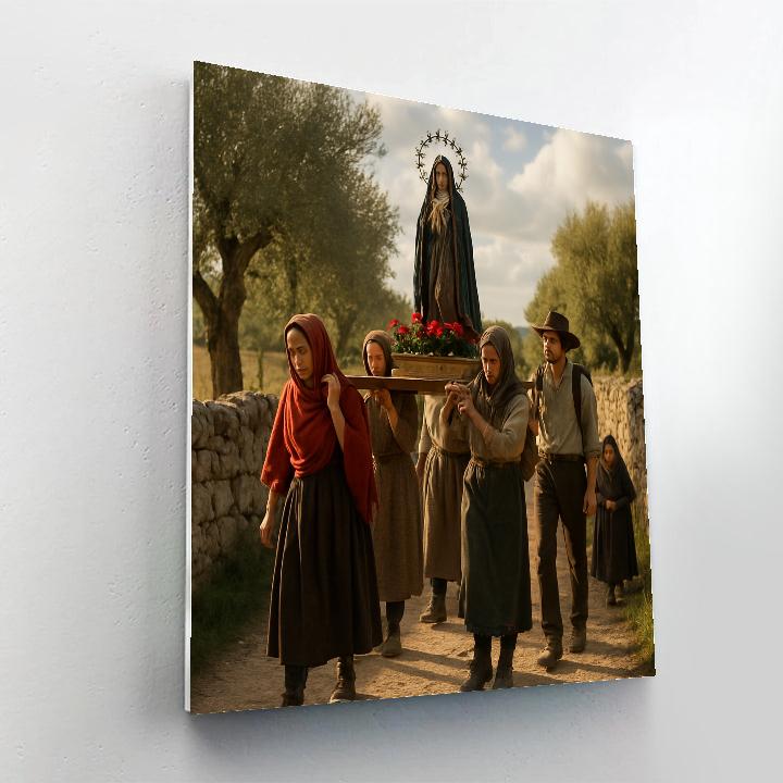 La Sainza Pilgrimage Spain Number painting