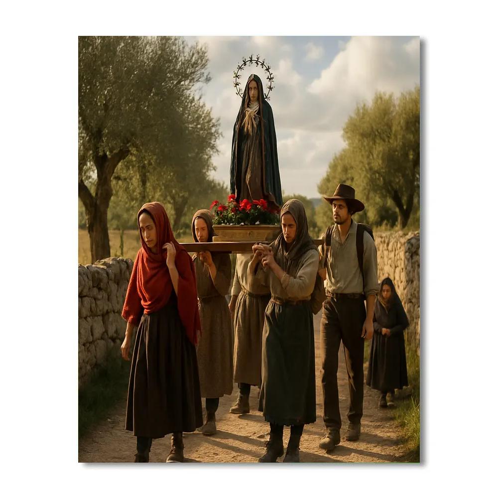 La Sainza Pilgrimage Spain Number painting