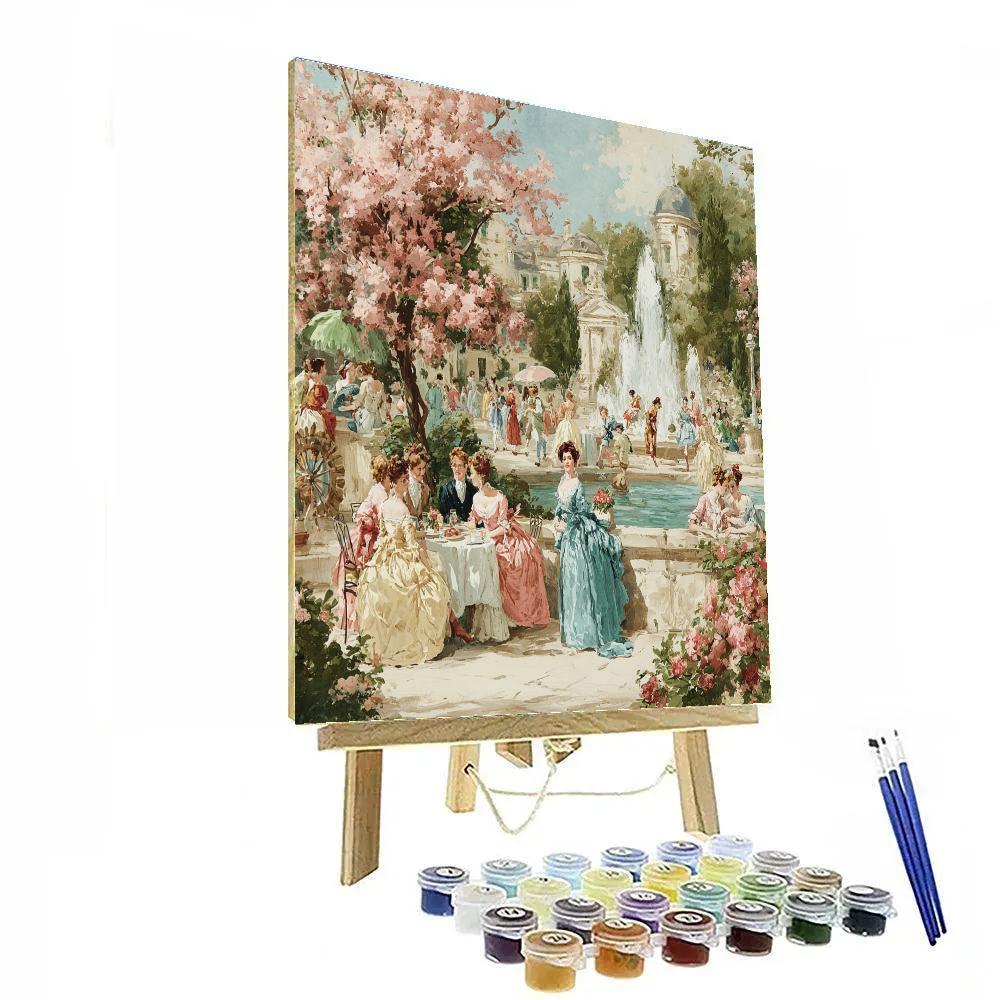 Antoine Watteau Inspired Garden Festival painting number kit