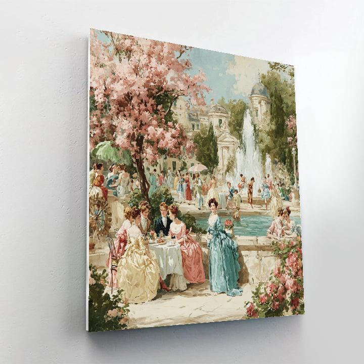 Antoine Watteau Inspired Garden Festival painting number kit