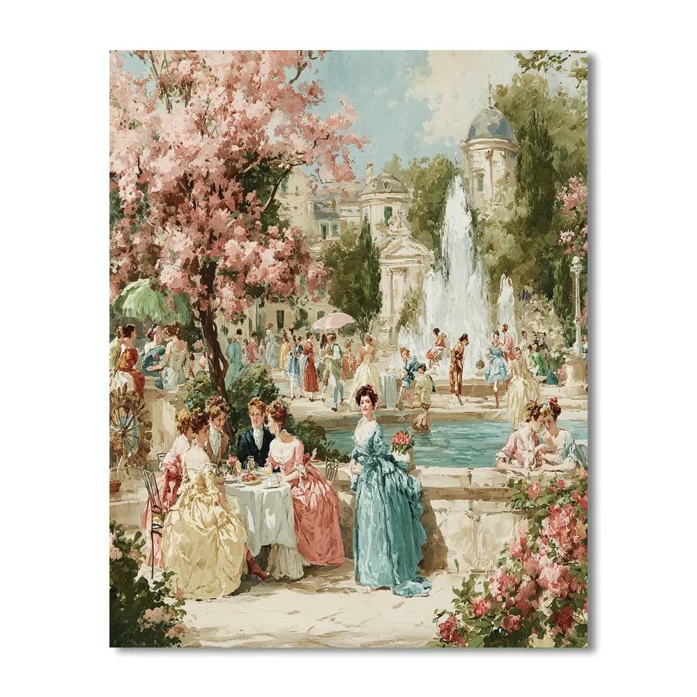 Antoine Watteau Inspired Garden Festival painting number kit