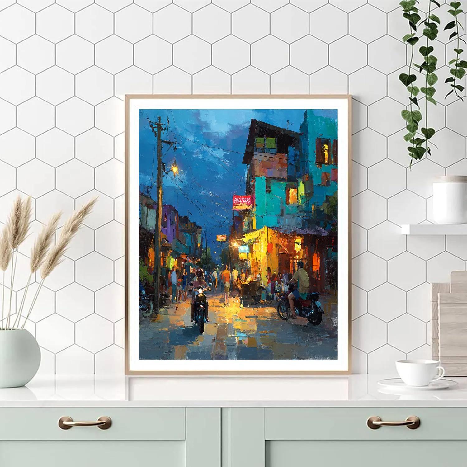 Khao San Road Evening Scene Bangkok Thailand paint by number