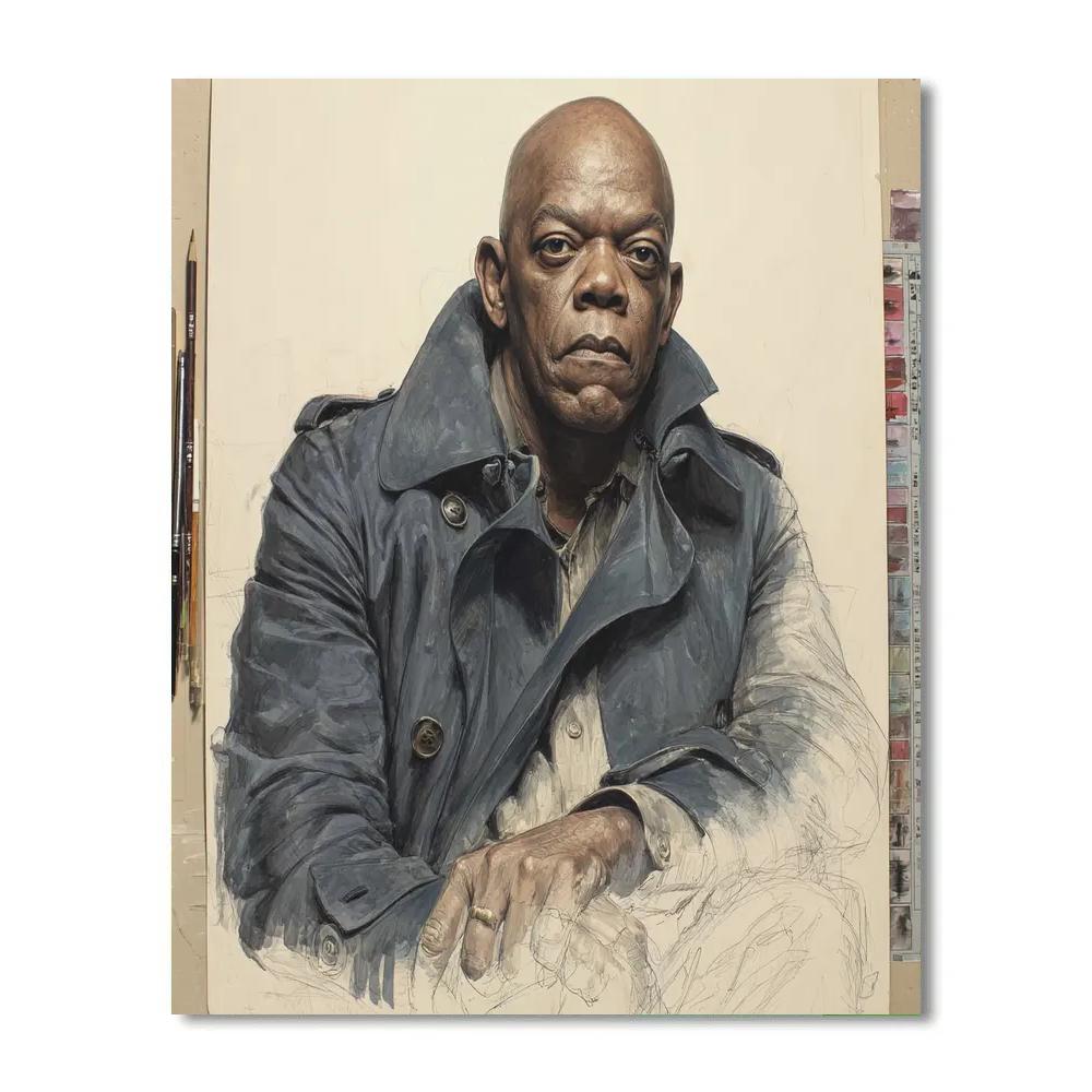 Samuel L. Jackson: Steady Command In The Quiet Storm Paint by numbers kits