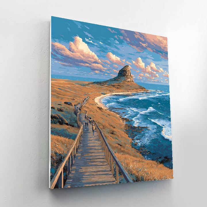 Seongsan Ilchulbong Urban Coastal Park Jeju South Korea Painting by numbers kit
