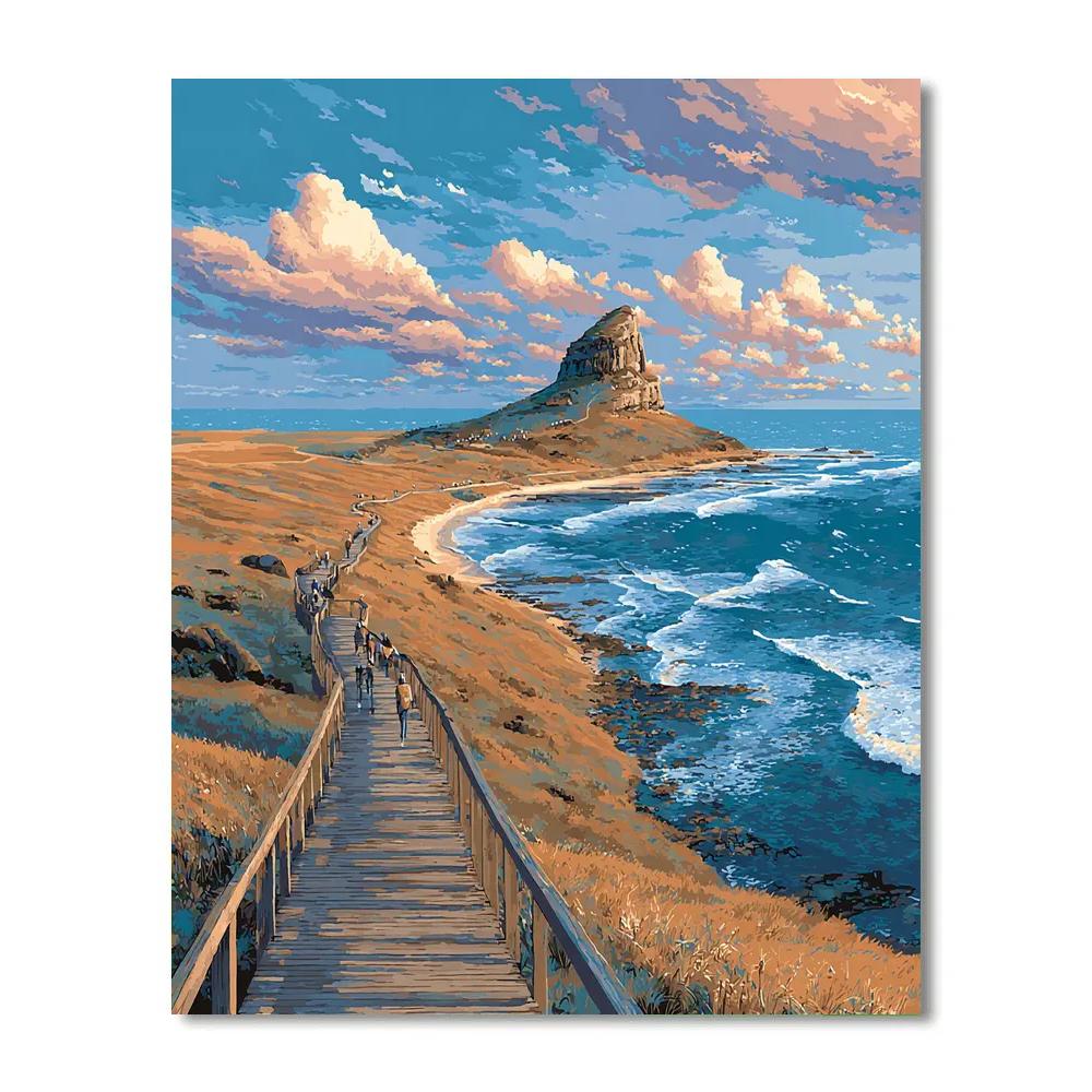 Seongsan Ilchulbong Urban Coastal Park Jeju South Korea Painting by numbers kit