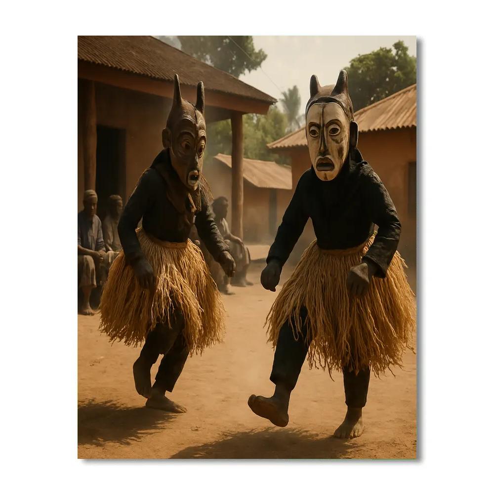 Ivory Coast Fêtes Des Masques Paint by numbers kits