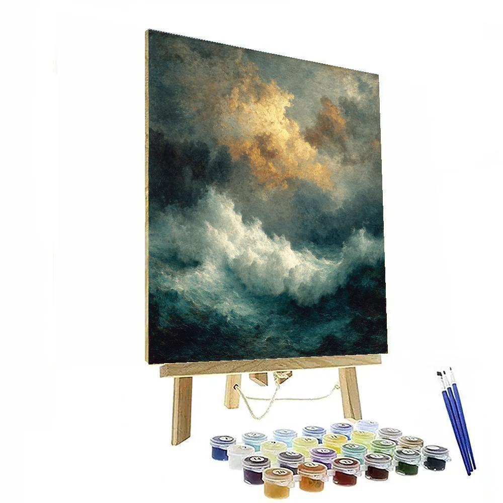 William Turner Inspired Stormy Sea Paint by numbers art