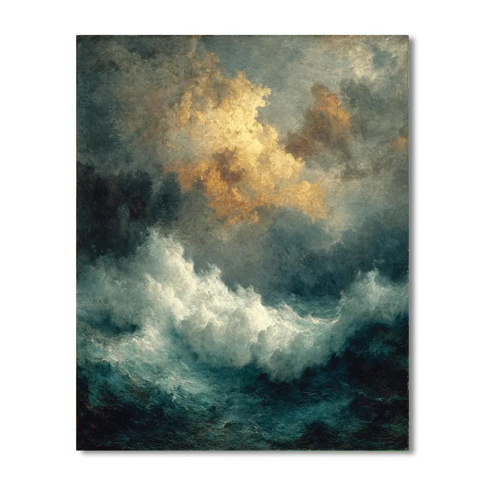 William Turner Inspired Stormy Sea Paint by numbers art