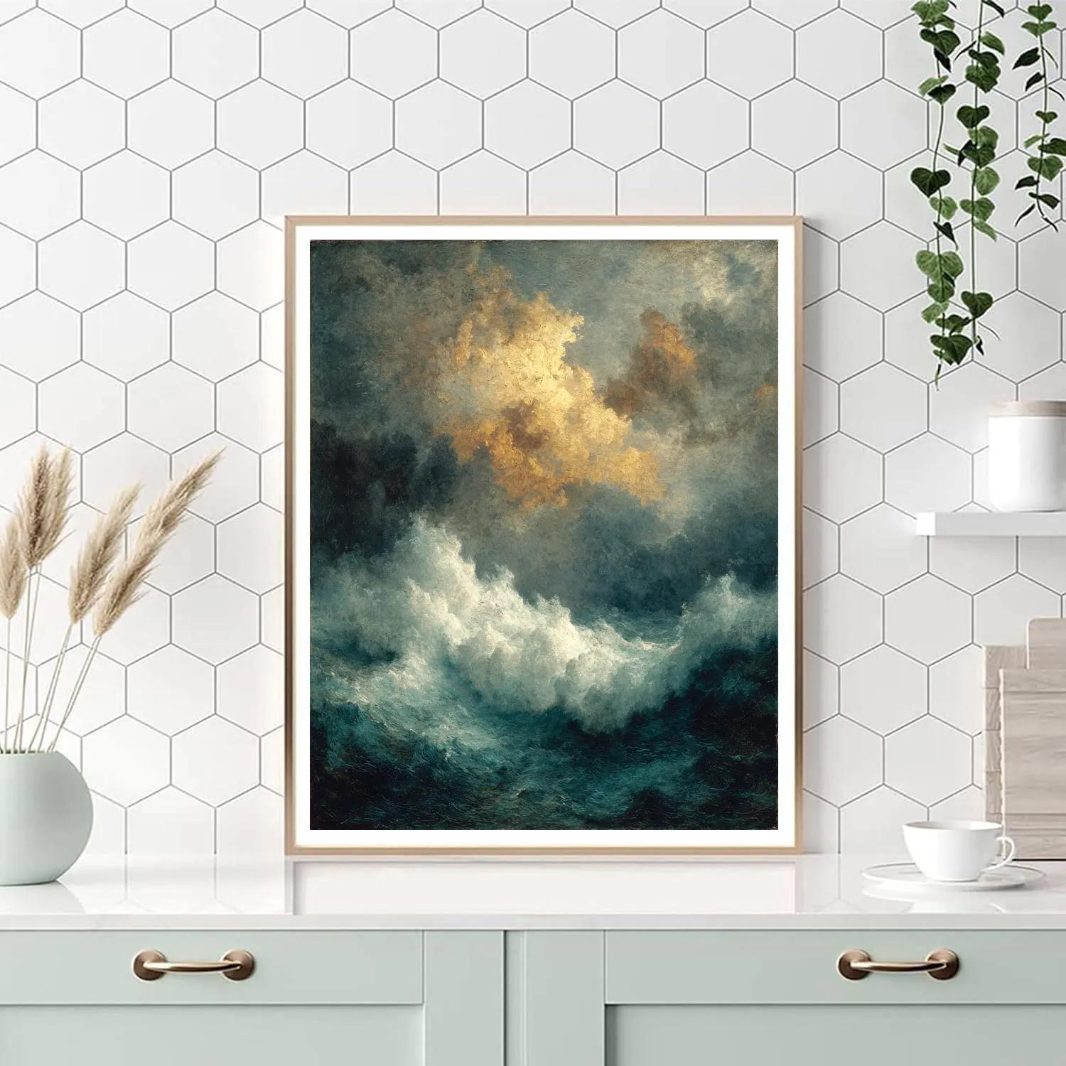 William Turner Inspired Stormy Sea Paint by numbers art