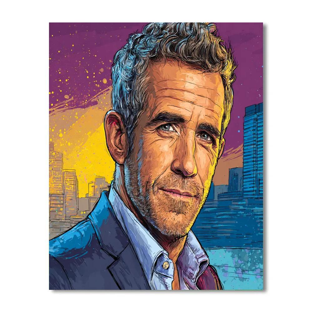 Ryan Reynolds: Razor-Wit Above The City Lights Painting by numbers kit