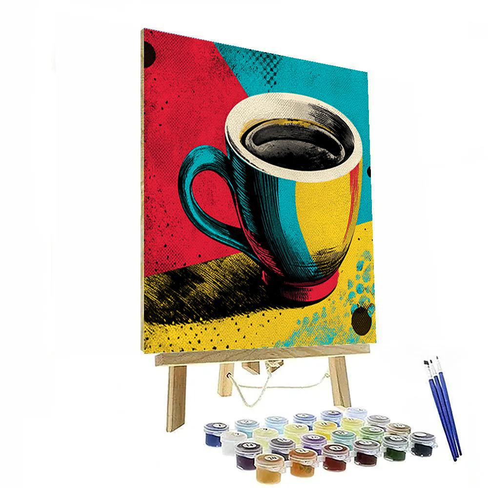 Roy Lichtenstein Inspired Pop Art Coffee paint by color