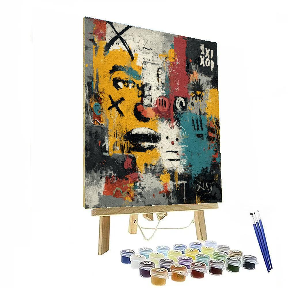 Jean-Michel Basquiat Inspired Urban Jungle paint by number