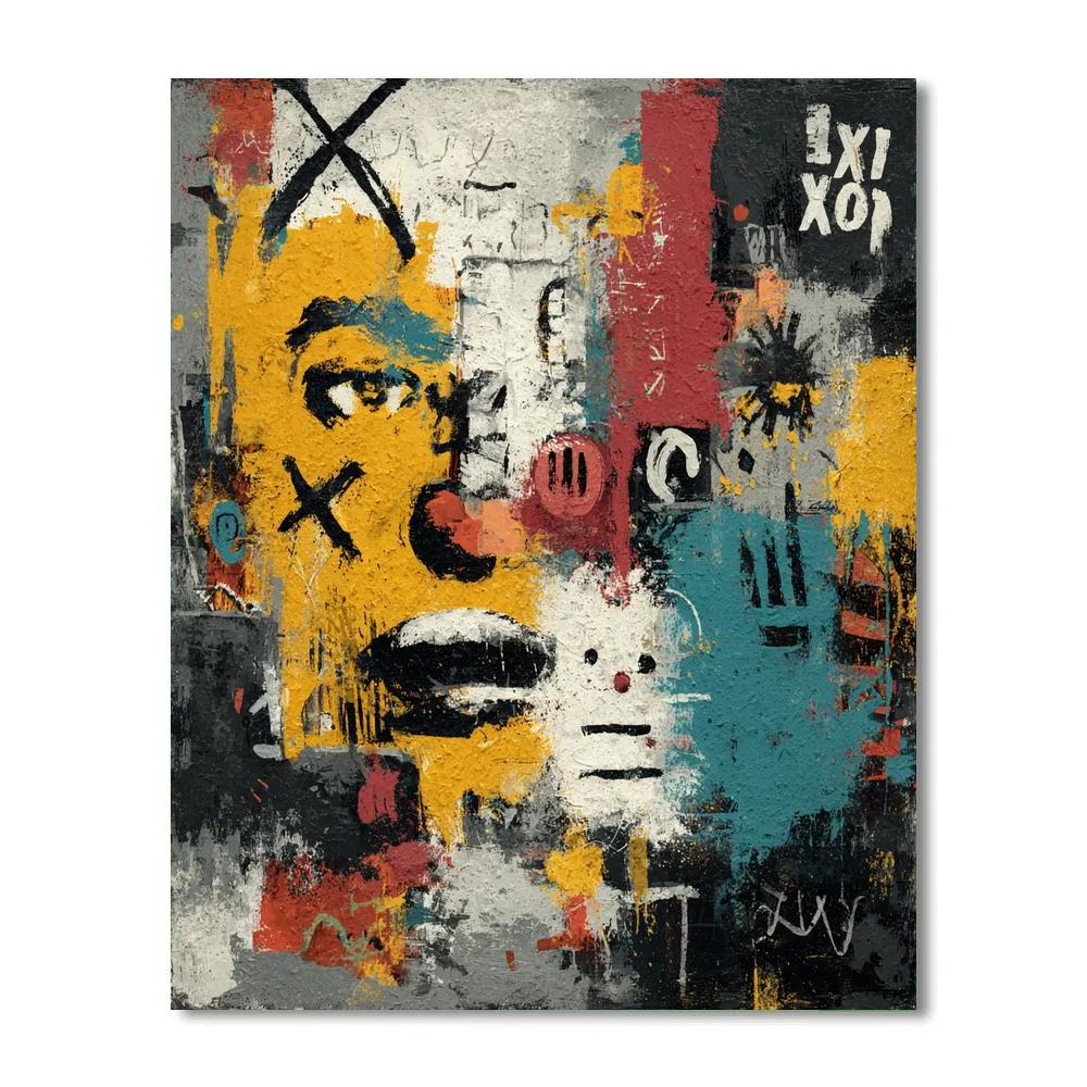Jean-Michel Basquiat Inspired Urban Jungle paint by number
