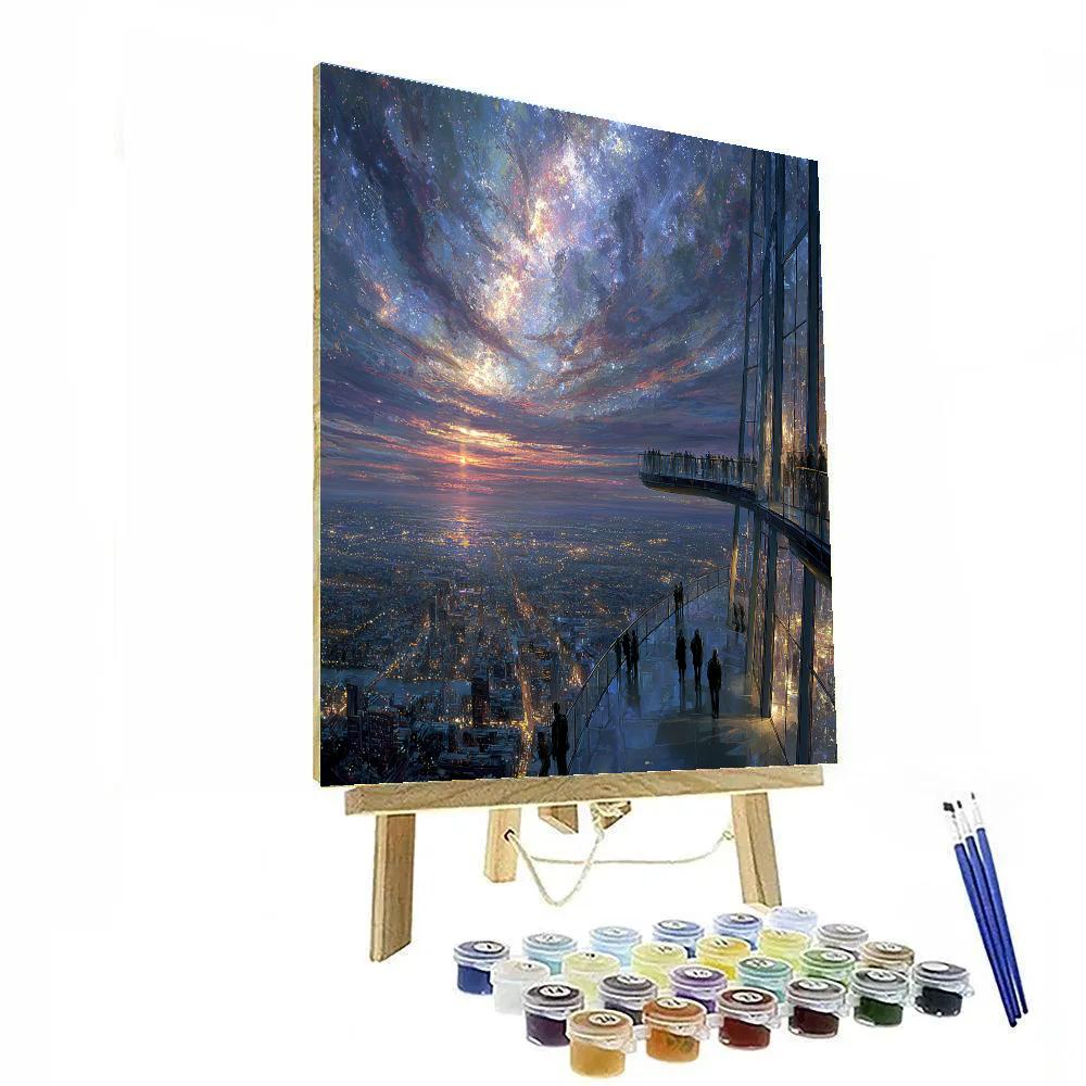 Umeda Sky Building Floating Garden Osaka Japan paint by numbers