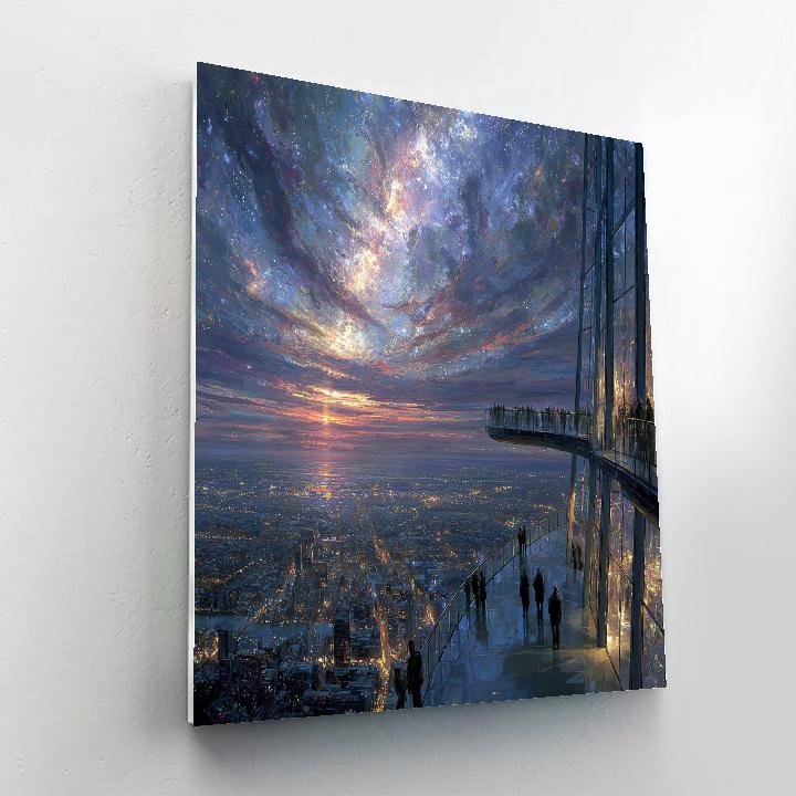 Umeda Sky Building Floating Garden Osaka Japan paint by numbers