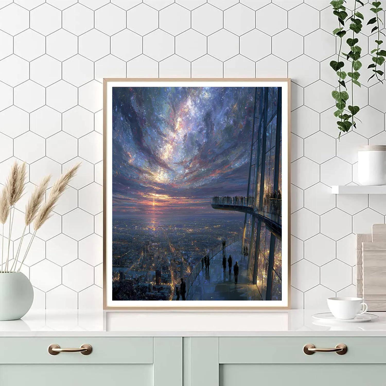 Umeda Sky Building Floating Garden Osaka Japan paint by numbers