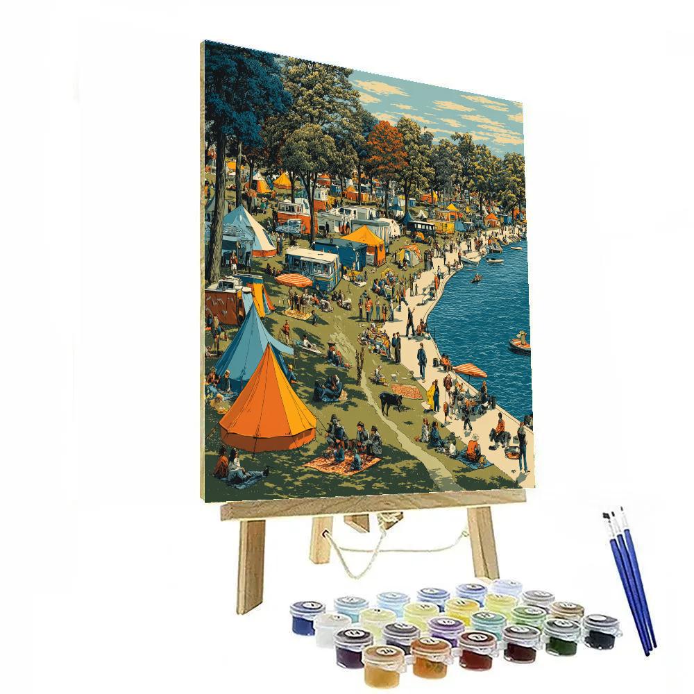 Mauerpark Flea Market Berlin Germany Sunday Crowd paint by numbers