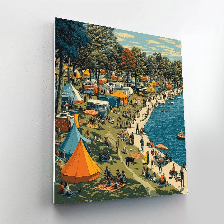 Mauerpark Flea Market Berlin Germany Sunday Crowd paint by numbers